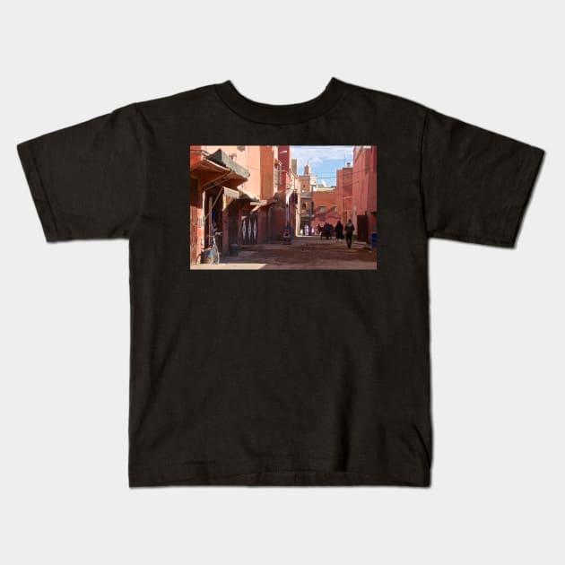 Marrakech - Street life Kids T-Shirt by rollier